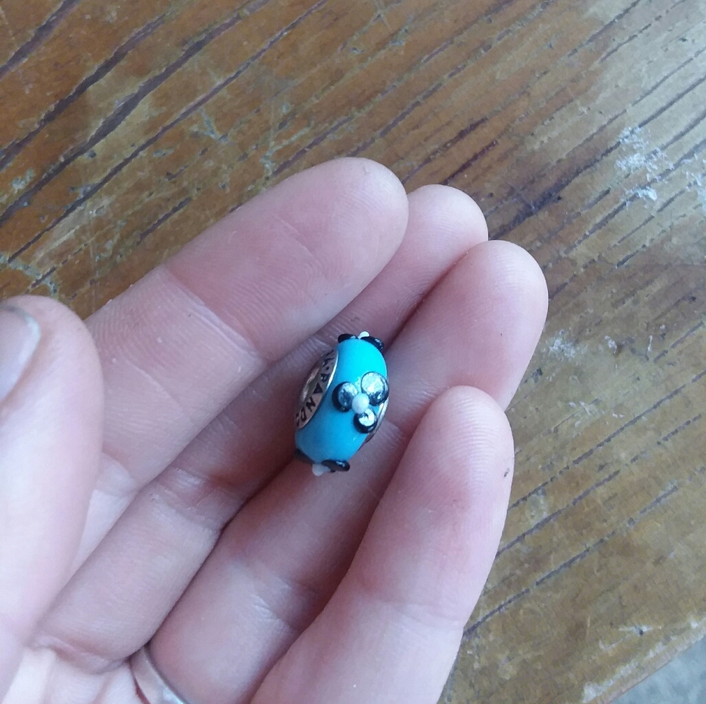Glass Pandora bead flower